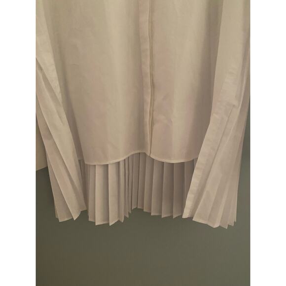 NWT Hana San White Pleated Shirt Size 38 - Picture 3 of 5
